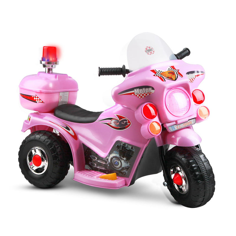 Rigo Kids Electric Police Motorcycle Pink