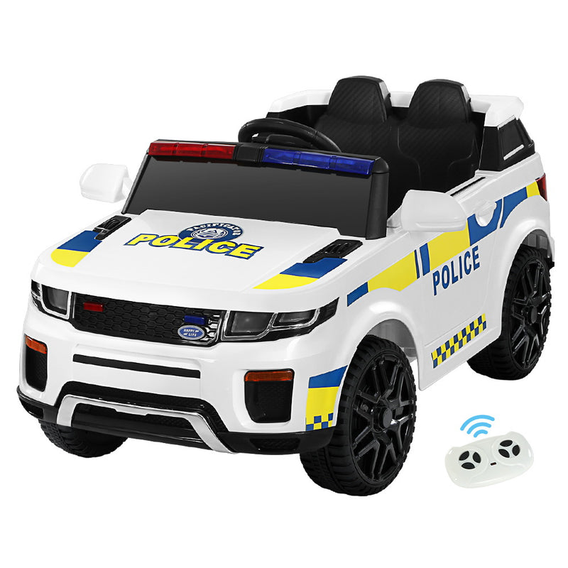 Rigo Kids Electric Police Ride-On Car – White