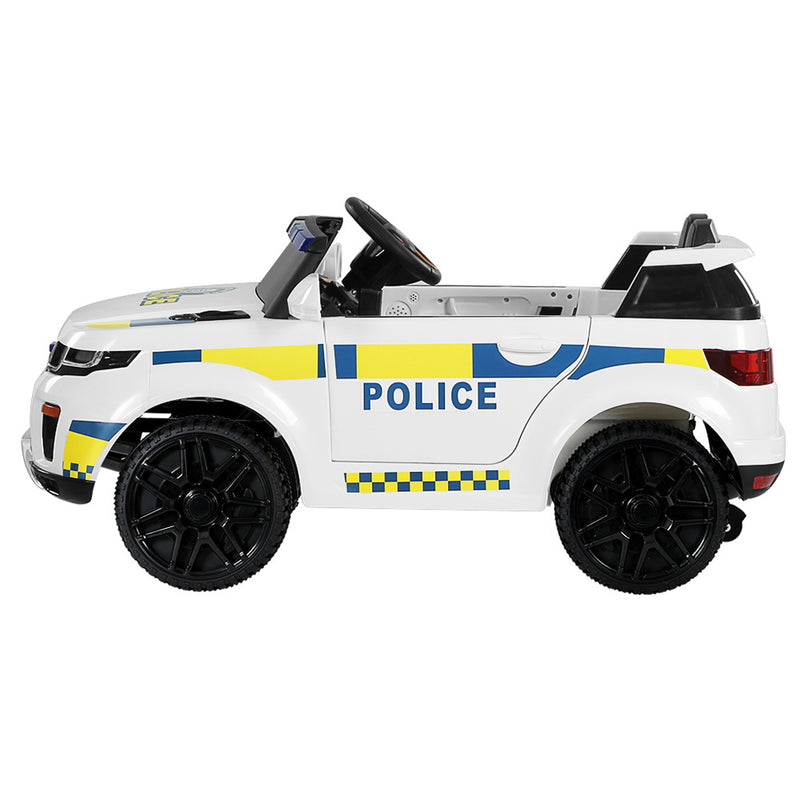 Rigo Kids Electric Police Ride-On Car – White