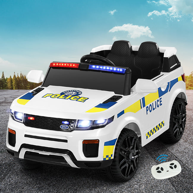 Rigo Kids Electric Police Ride-On Car – White