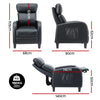 Artiss PU Leather Massage Recliner Chair – Black