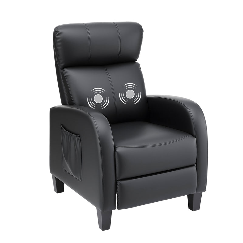 Artiss PU Leather Massage Recliner Chair – Black