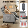 Artiss Grey Fabric Massage Recliner Chair