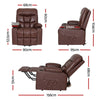 Artiss Claude Lift Recliner Chair with Massage & Heat