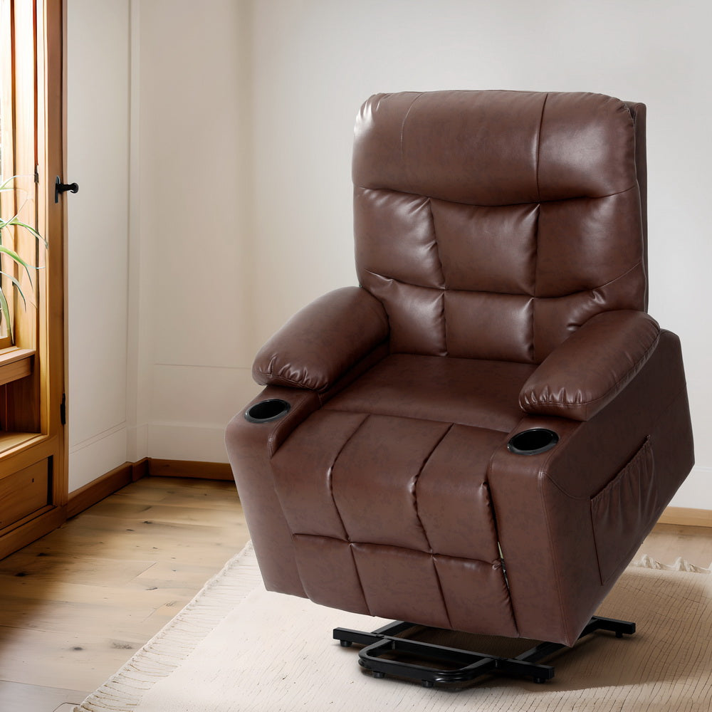 Artiss Claude Lift Recliner Chair with Massage & Heat
