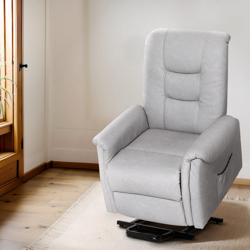 Artiss Leather Lift Recliner Chair – Grey