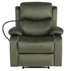 Artiss Recliner Chair – Heated Massage with Phone Holder (Velvet)