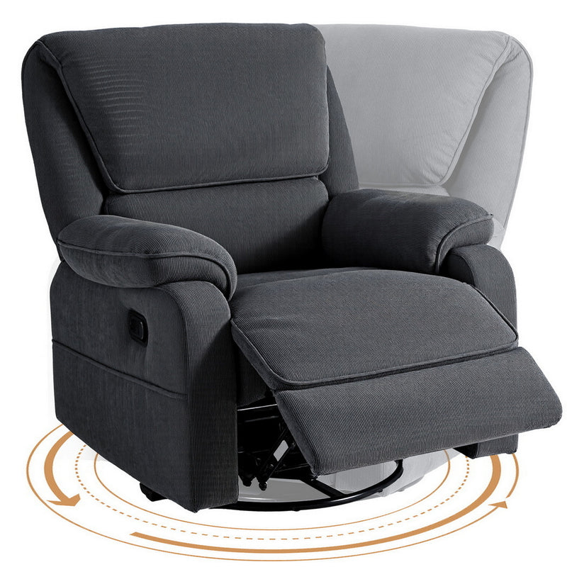 Artiss Rocking Recliner Chair – 360° Swivel, Heated Massage