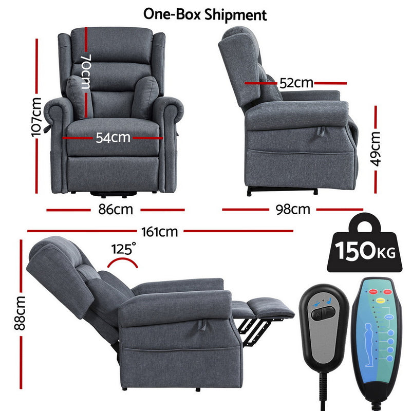 Artiss Electric Lift Recliner Chair with Massage & Heat
