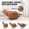 Artiss Swivel Recliner Chair Leather Brown