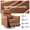 Artiss Swivel Recliner Chair Leather Brown