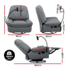 Artiss Swivel Rocker Recliner Chair with USB