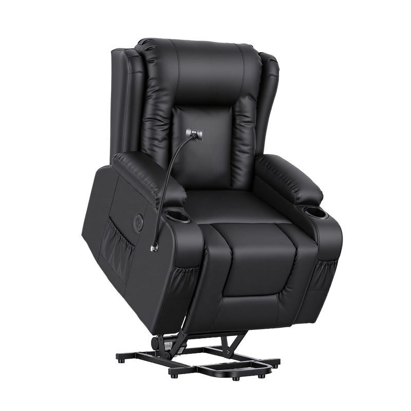 Artiss Power Lift Recliner Chair with Massage & Heat – Black