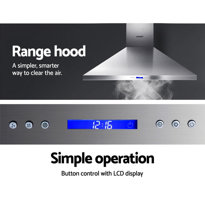 Devanti 1200mm Range Hood 120cm Commercial Rangehood