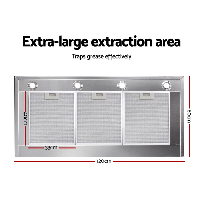 Devanti 1200mm Range Hood 120cm Commercial Rangehood