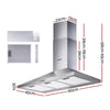 Devanti 900mm Range Hood 90cm Rangehood Stainless Steel