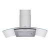 Devanti 90cm Curved Glass Canopy Range Hood – Stainless Steel