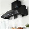 Devanti 1200mm Commercial BBQ Range Hood – Dual Motor with Remote (Black)