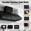 Devanti 1200mm Commercial BBQ Range Hood – Dual Motor with Remote (Black)