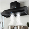 Devanti 1500mm Commercial BBQ Range Hood – Dual Motor with Remote (Black)