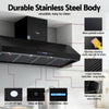 Devanti 1500mm Commercial BBQ Range Hood – Dual Motor with Remote (Black)