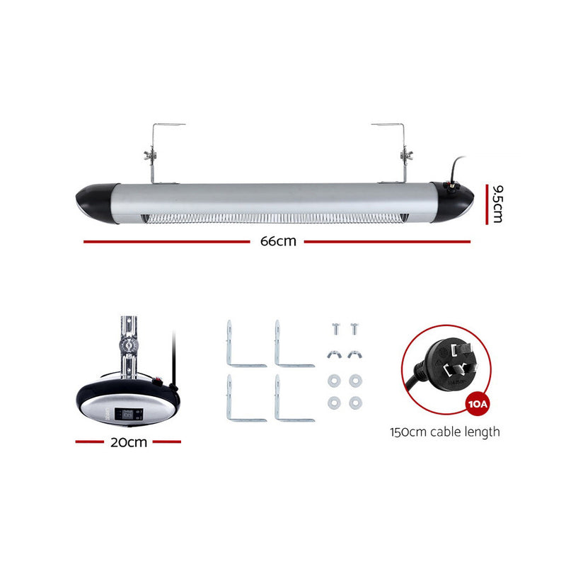 Devanti 1500W Electric Infrared Strip Heater