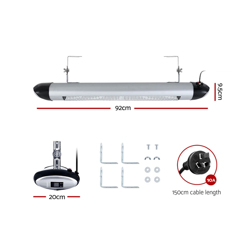 Devanti 2-Pack 2000W Infrared Patio Heaters