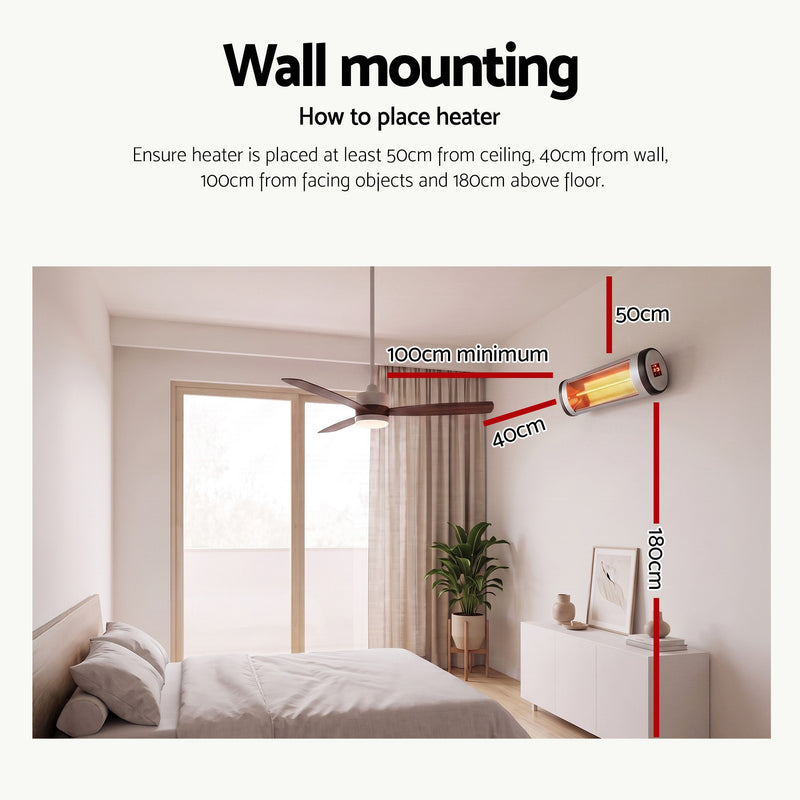 Devanti 2-Pack 2000W Infrared Patio Heaters