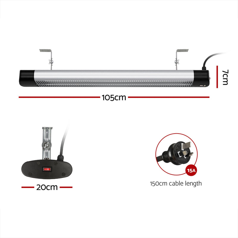 Devanti 2-Pack 3000W Infrared Patio Heaters