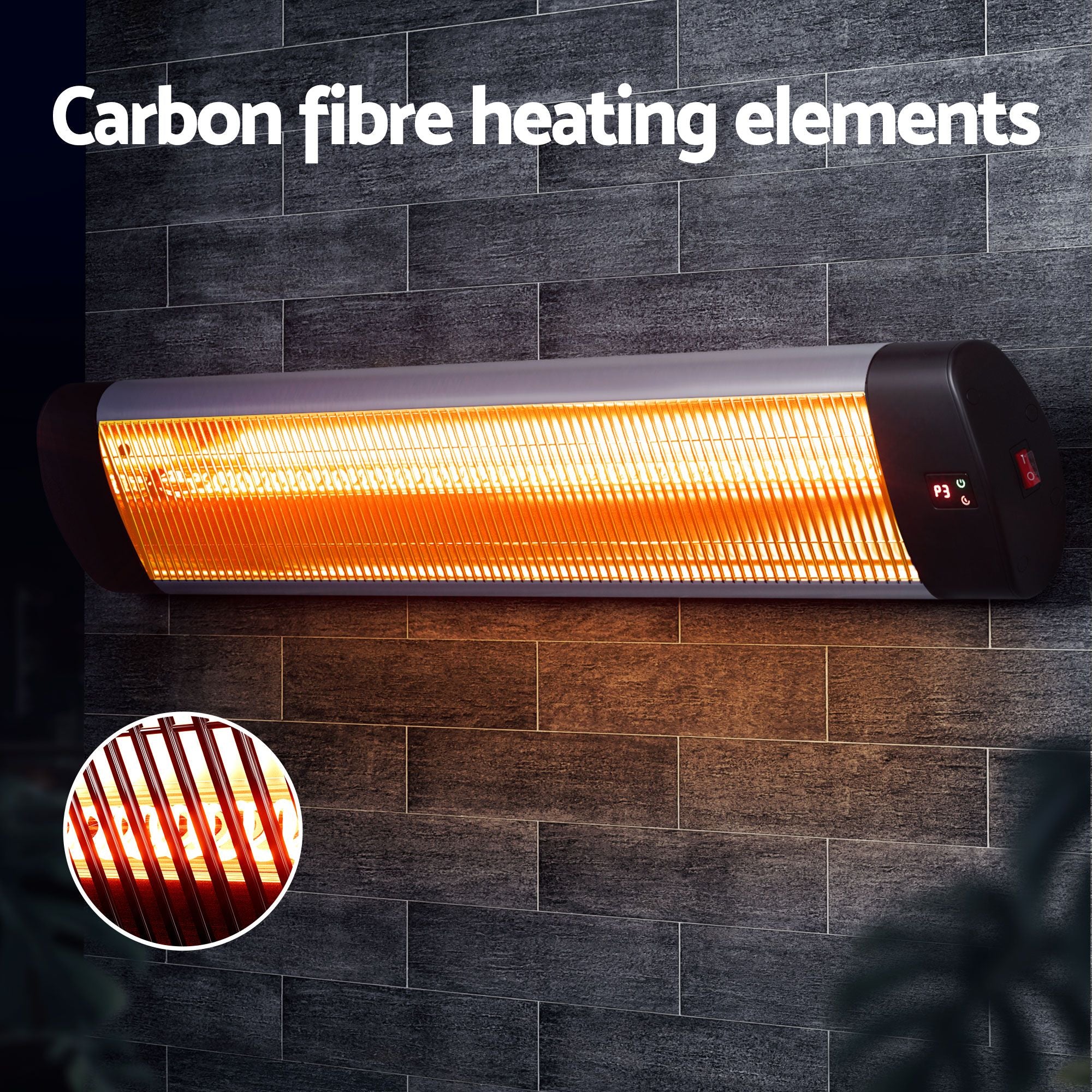 Devanti 2-Pack 3000W Infrared Patio Heaters