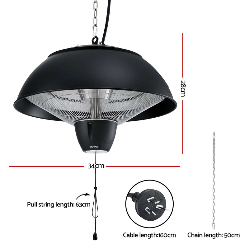 Devanti 1500W Hanging Infrared Patio Heater