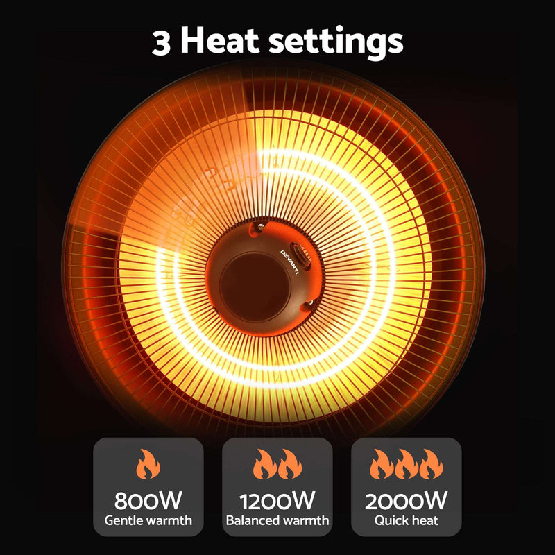 Devanti 2000W Infrared Patio Heater Hanging Ceiling Mounted with Remote