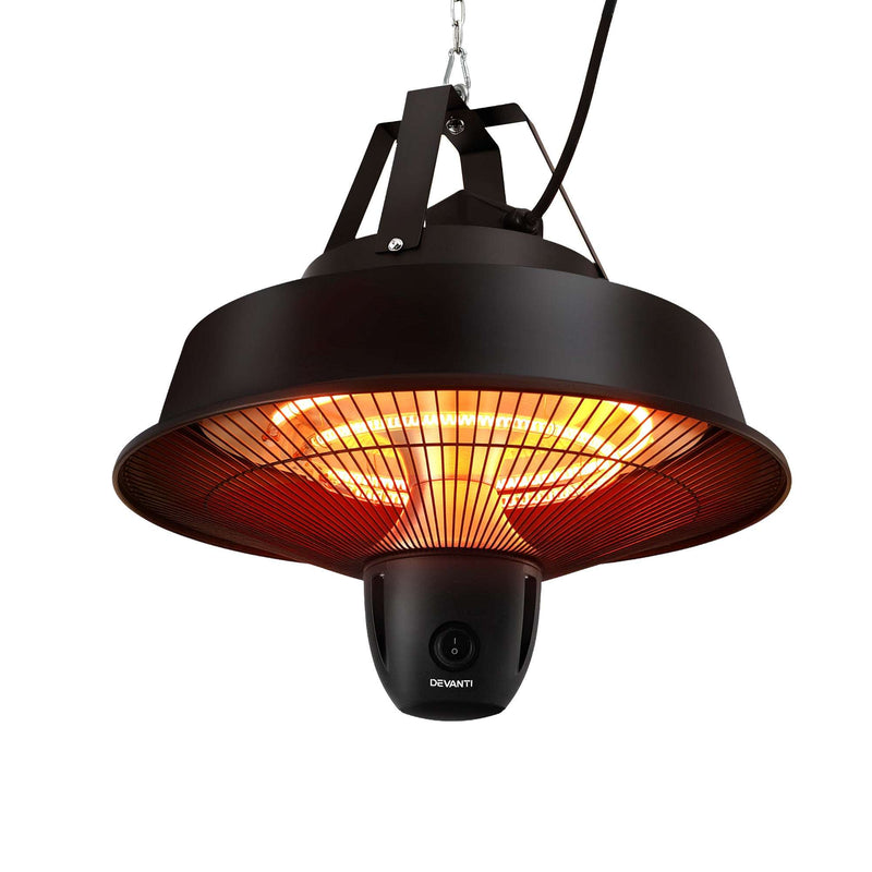 Devanti 2000W Infrared Patio Heater Hanging Ceiling Mounted with Remote