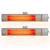 Devanti 2-Pack 2000W Electric Infrared Strip Heaters with Remote