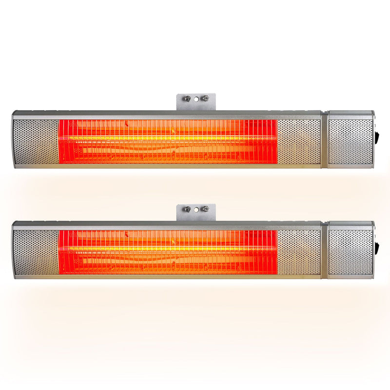 Devanti 2-Pack 2000W Electric Infrared Strip Heaters with Remote