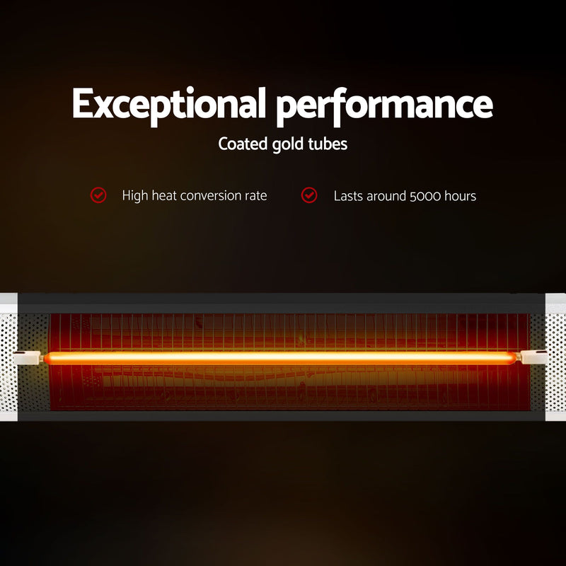 Devanti 2-Pack 2000W Electric Infrared Strip Heaters with Remote