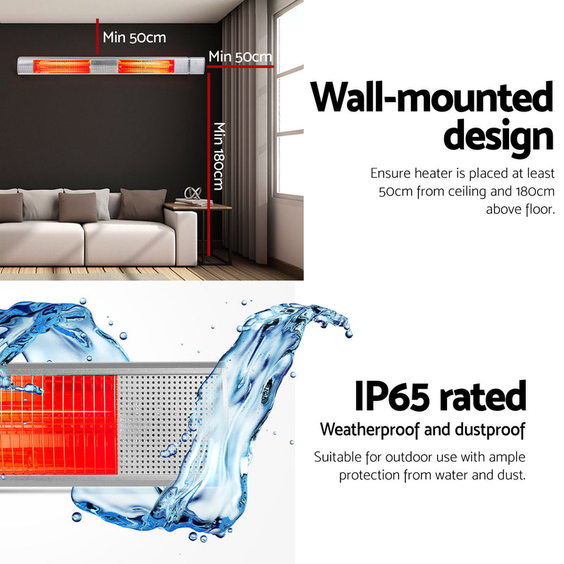 Devanti 3000W Electric Infrared Strip Heater
