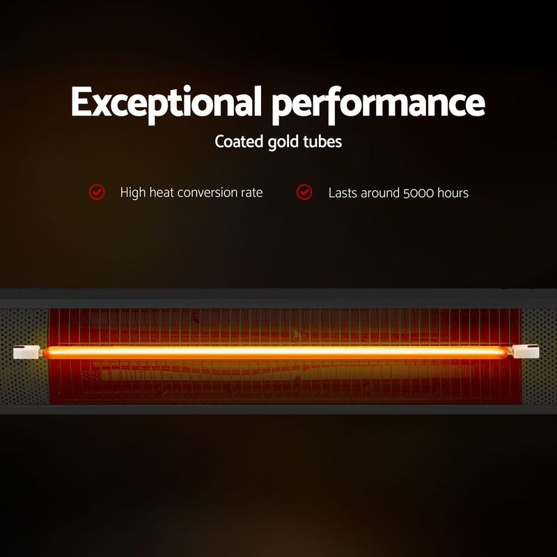Devanti 2-Pack 3000W Electric Infrared Strip Heaters with Remote