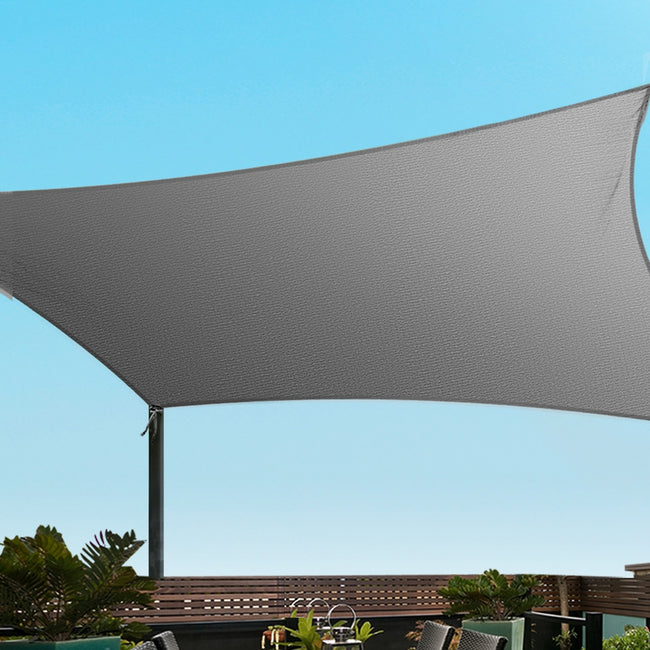 Instahut Square Shade Sail 5×6m – UV Sun Canopy
