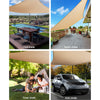 Shade Sail 5x5m Square 280GSM 98% Sand Shade Cloth