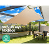 Shade Sail 5x5m Square 280GSM 98% Sand Shade Cloth