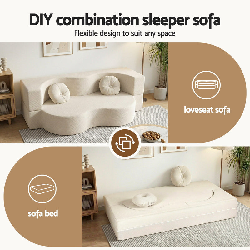 Artiss 2-in-1 Folding Sofa Bed