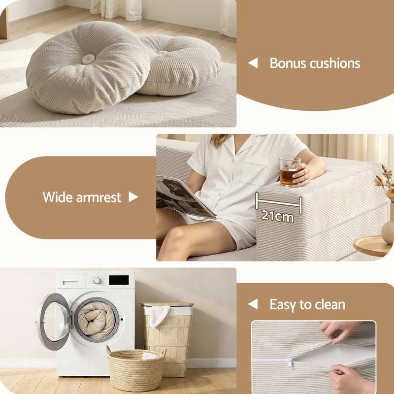 Artiss 2-in-1 Folding Sofa Bed