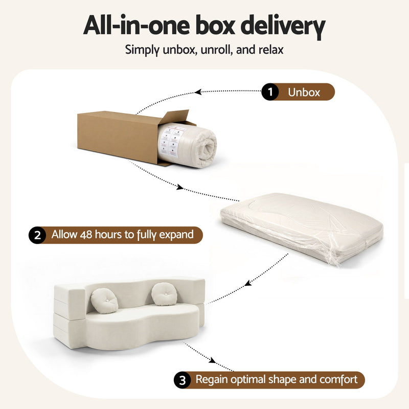 Artiss 2-in-1 Folding Sofa Bed