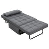 Artiss 1-Seater Sof Bed Ottoman – Convertible Linen Grey