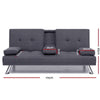 Artiss Sof Bed 175cm – Dark Grey Fabric