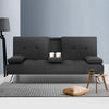 Artiss Sof Bed 175cm – Dark Grey Fabric