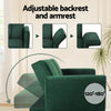 Artiss 3-Seater Sof Bed – Convertible Velvet w/ Adjustable Arms