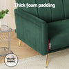 Artiss 3-Seater Sof Bed – Convertible Velvet w/ Adjustable Arms