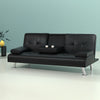 Artiss 3-Seater Sof Bed – Convertible Leather